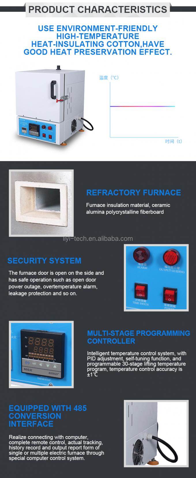 Liyi 1200°C Muffle Furnace interior chamber