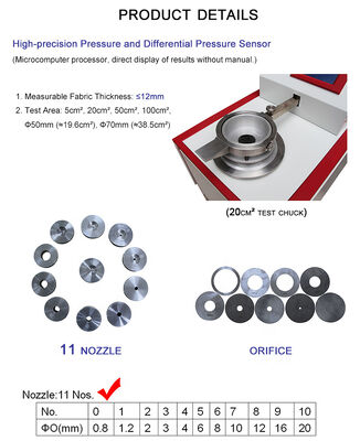 Liyi Laboratory Textile Digital Tissue Air Permeability Tester